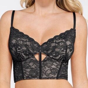 Elegant Black Lace Bralette, popilush size small nwot